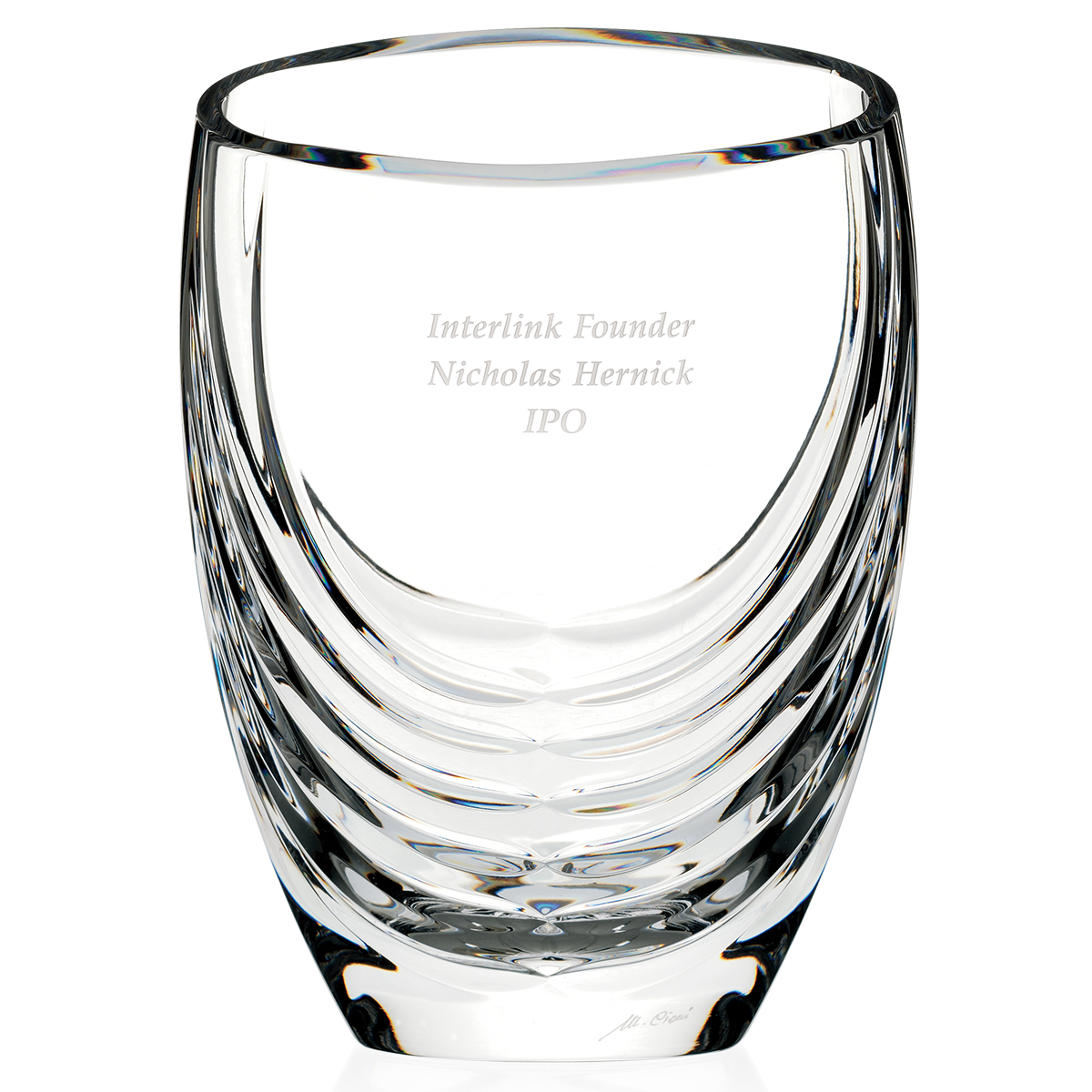 MARIO CIONI Siena Clear Crystal Vase 2