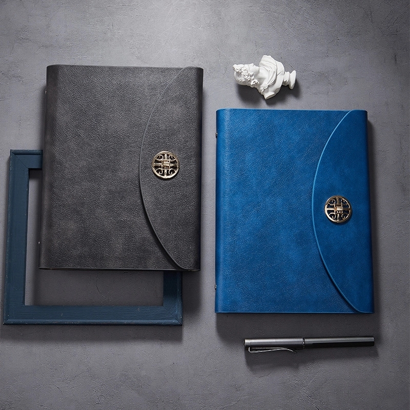PU Leather A5 Business Travel Journal Binder Notebook 4