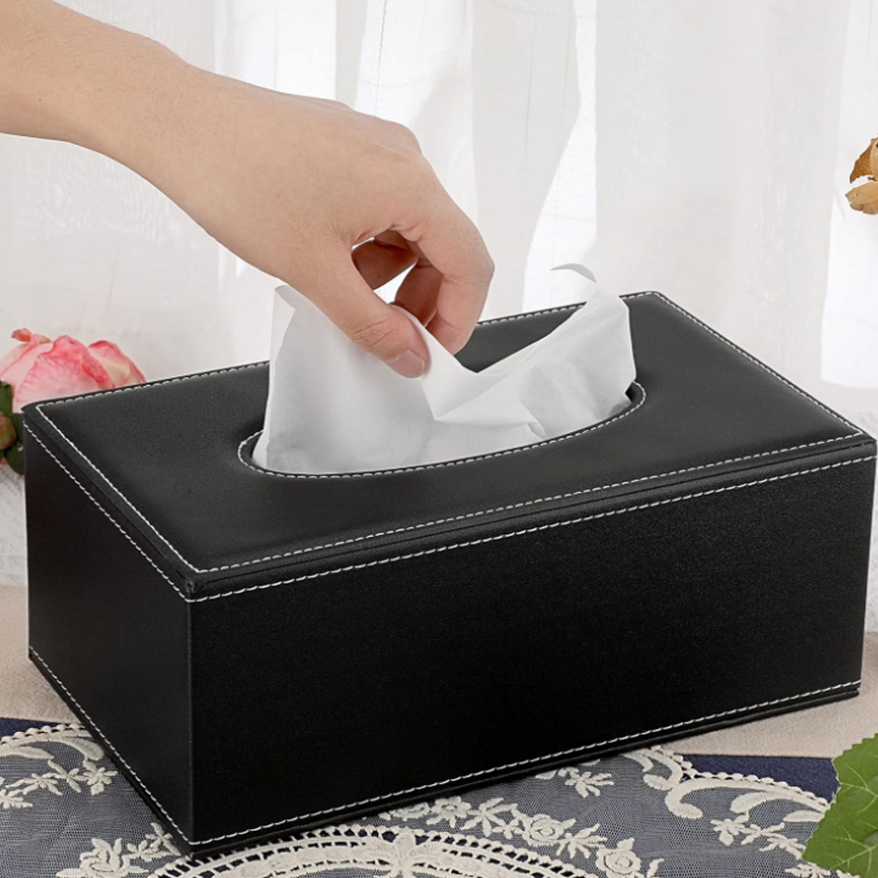 Leather Tissue Box Holder 4