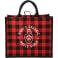 Buffalo Plaid Printed Jute Tote 15