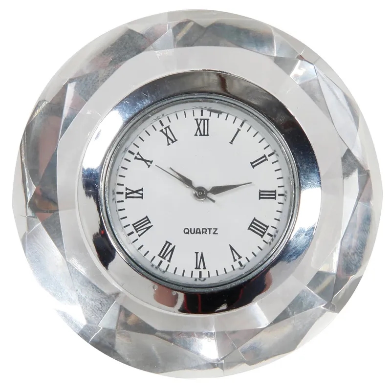 Elegant Crystal Diamond Clock Paperweight 1