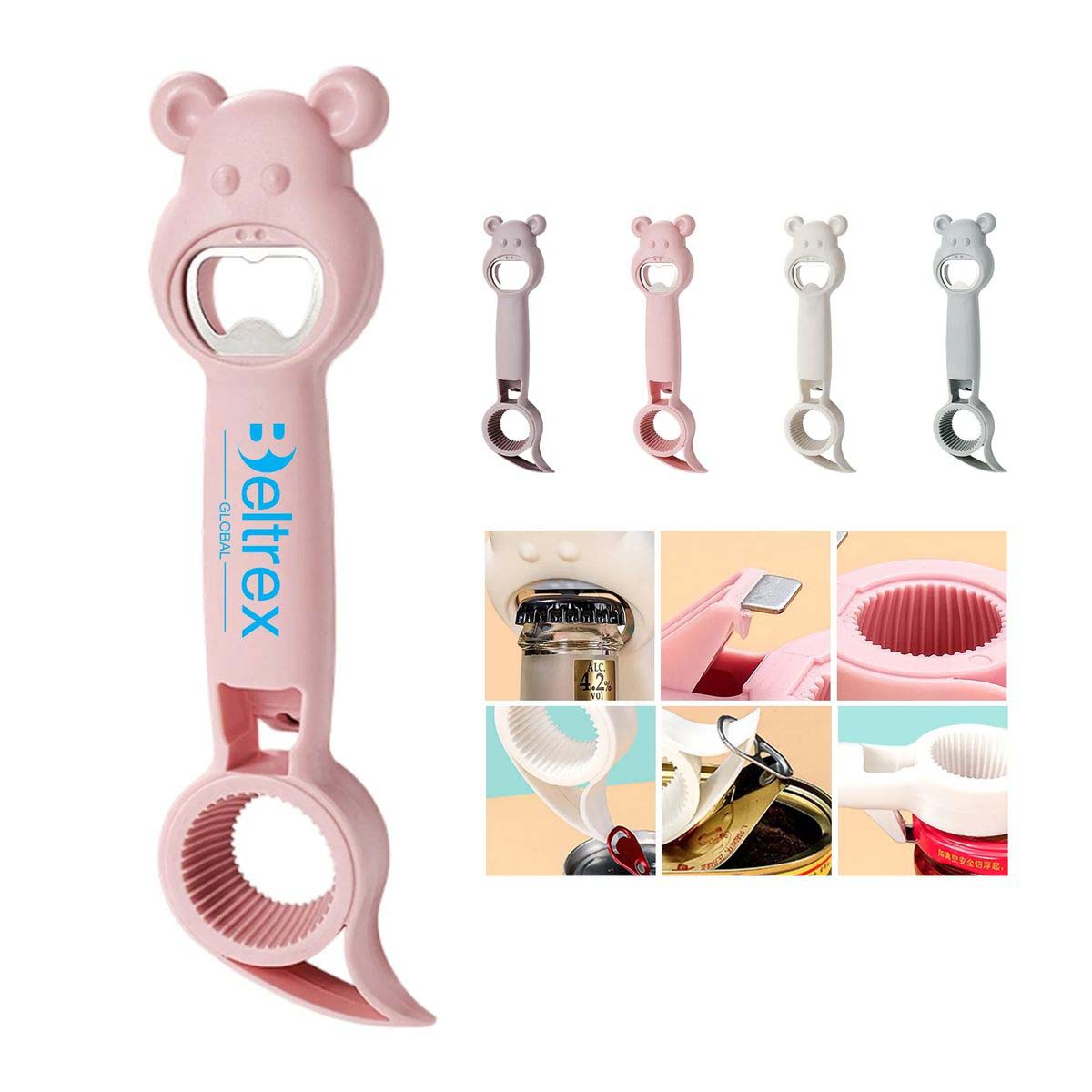Multifunction Bottle Opener with Easy Grip Handle 2