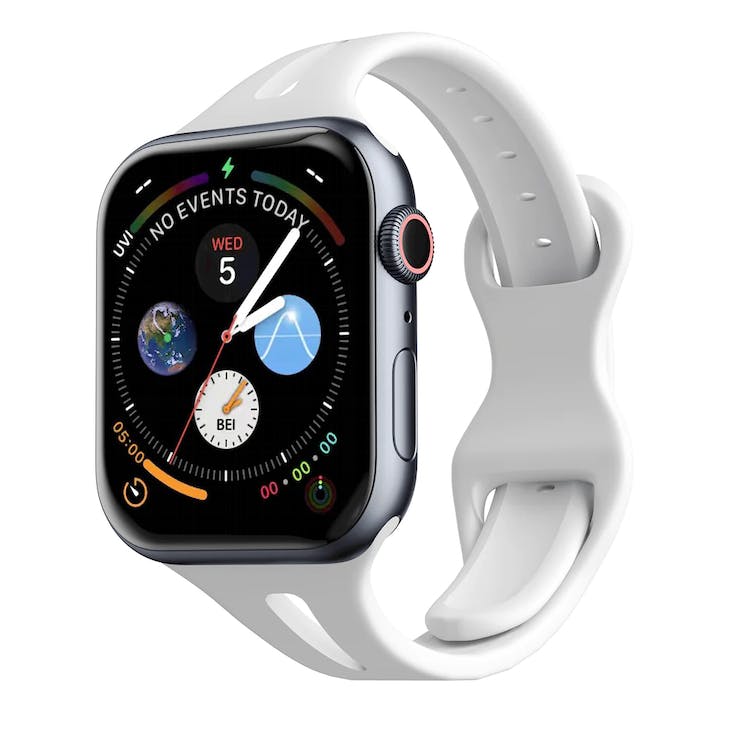 Apple Watch Sleek Silicone Bands - White 42mm/44mm/45mm 1
