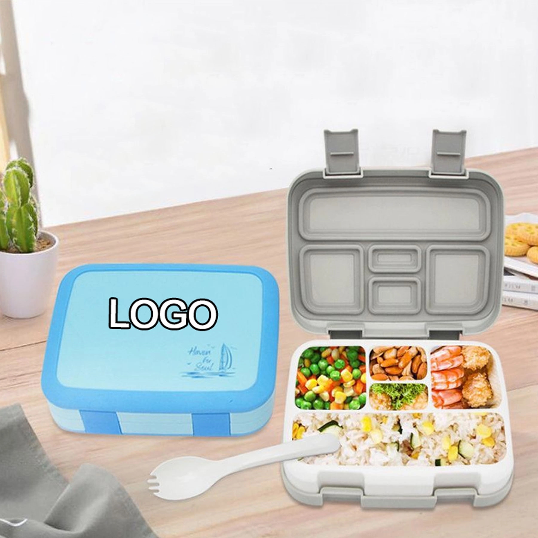 Food Grade 5-Compartment Bento-Style Lunch Box 3