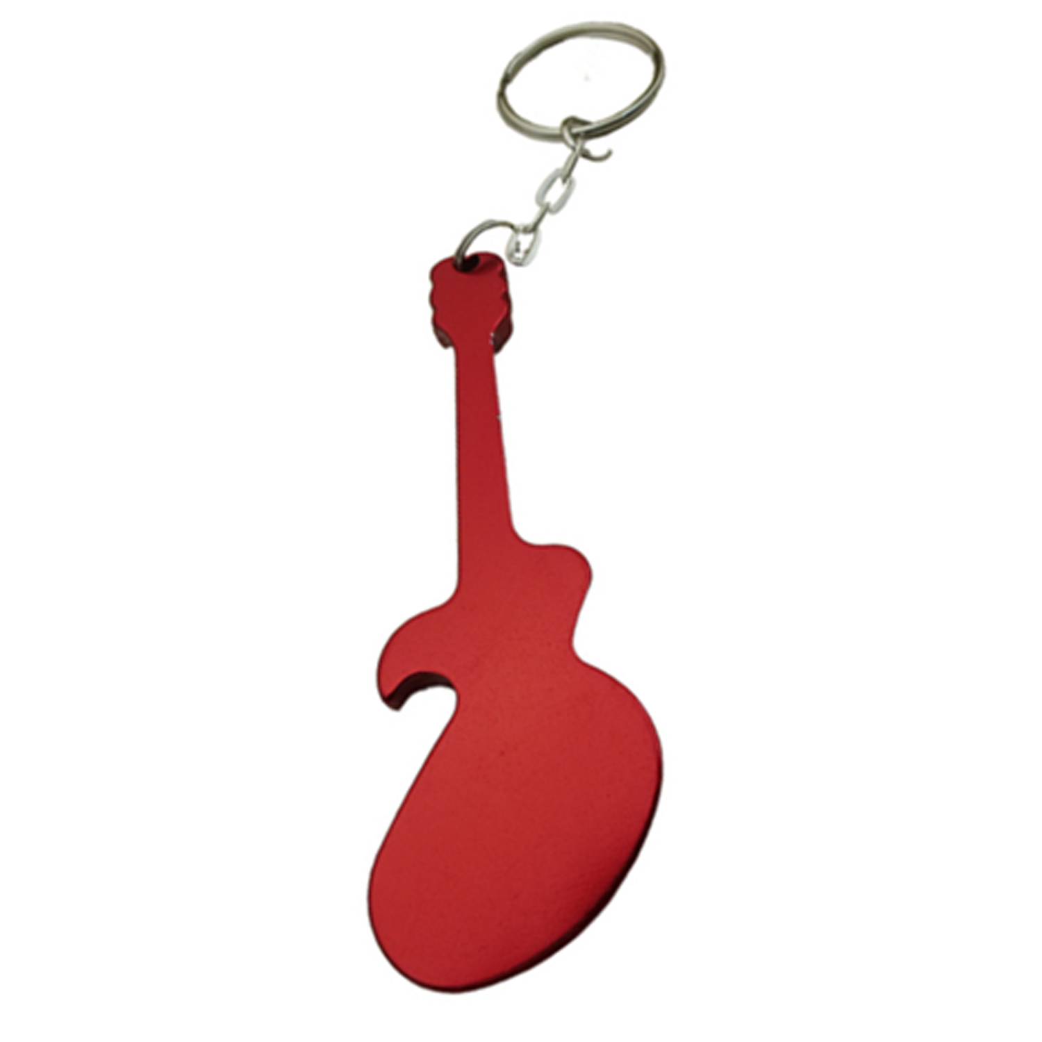 Guitar Shaped Aluminum Alloy Bottle Opener Keychain 6