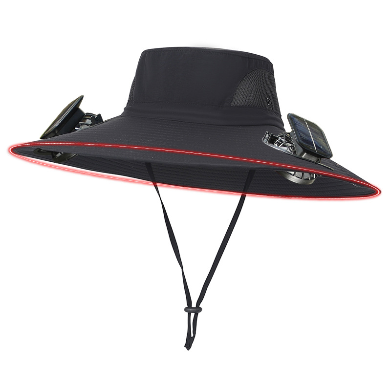 Detachable Wide Brim 2 Solar Fan Hat 5