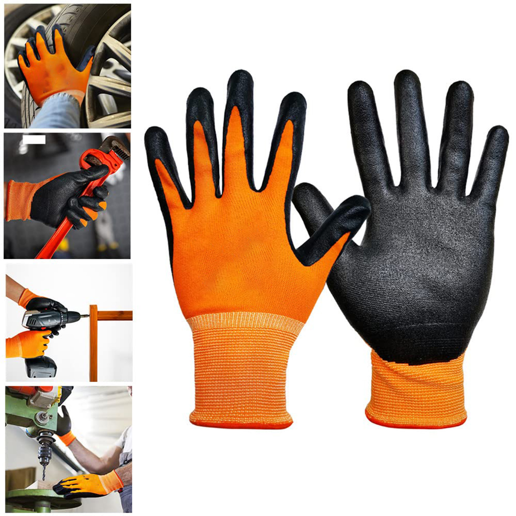 Nitrile Rubber Palm Coated Safety Work Gloves 2