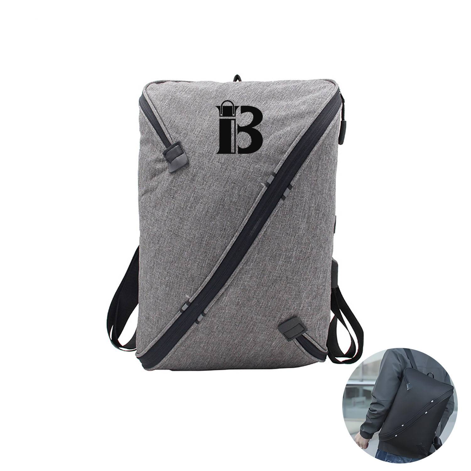 Customized Oxford Cloth Outdoor USB Charging Travel Backpack 9