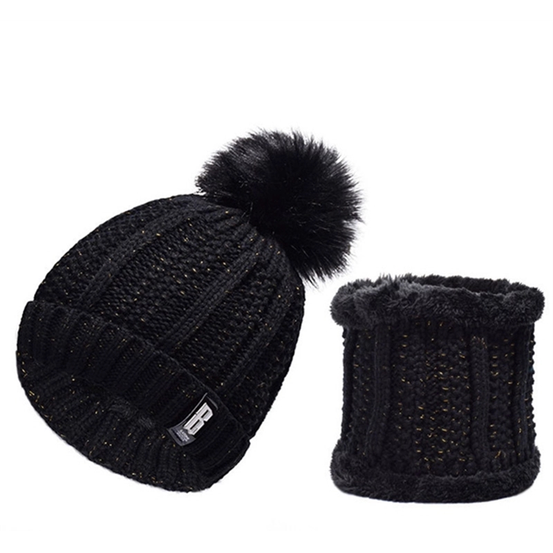 Knitted Beanie Scarf Set 5