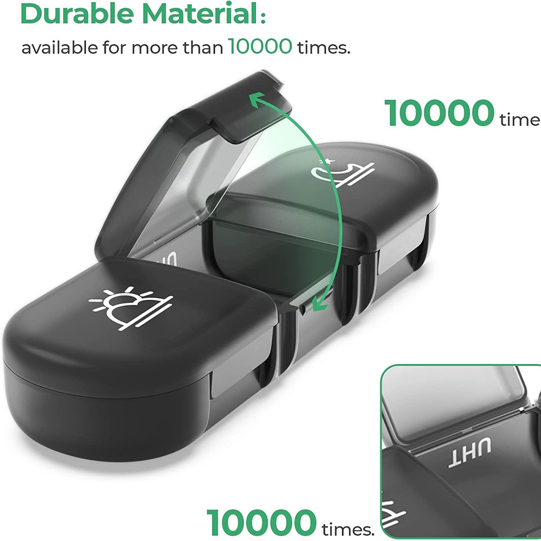 Portable Travel Pill Box 7 Day With Large Pill Containers 2
