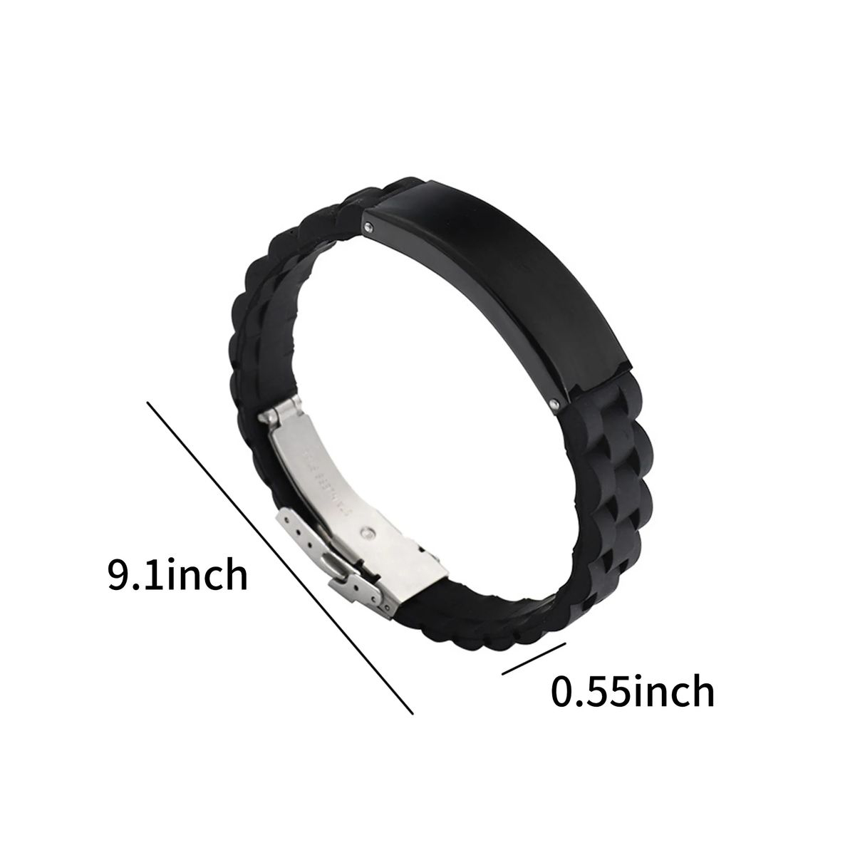 Stylish Silicone Bracelet with Steel Clasp 4