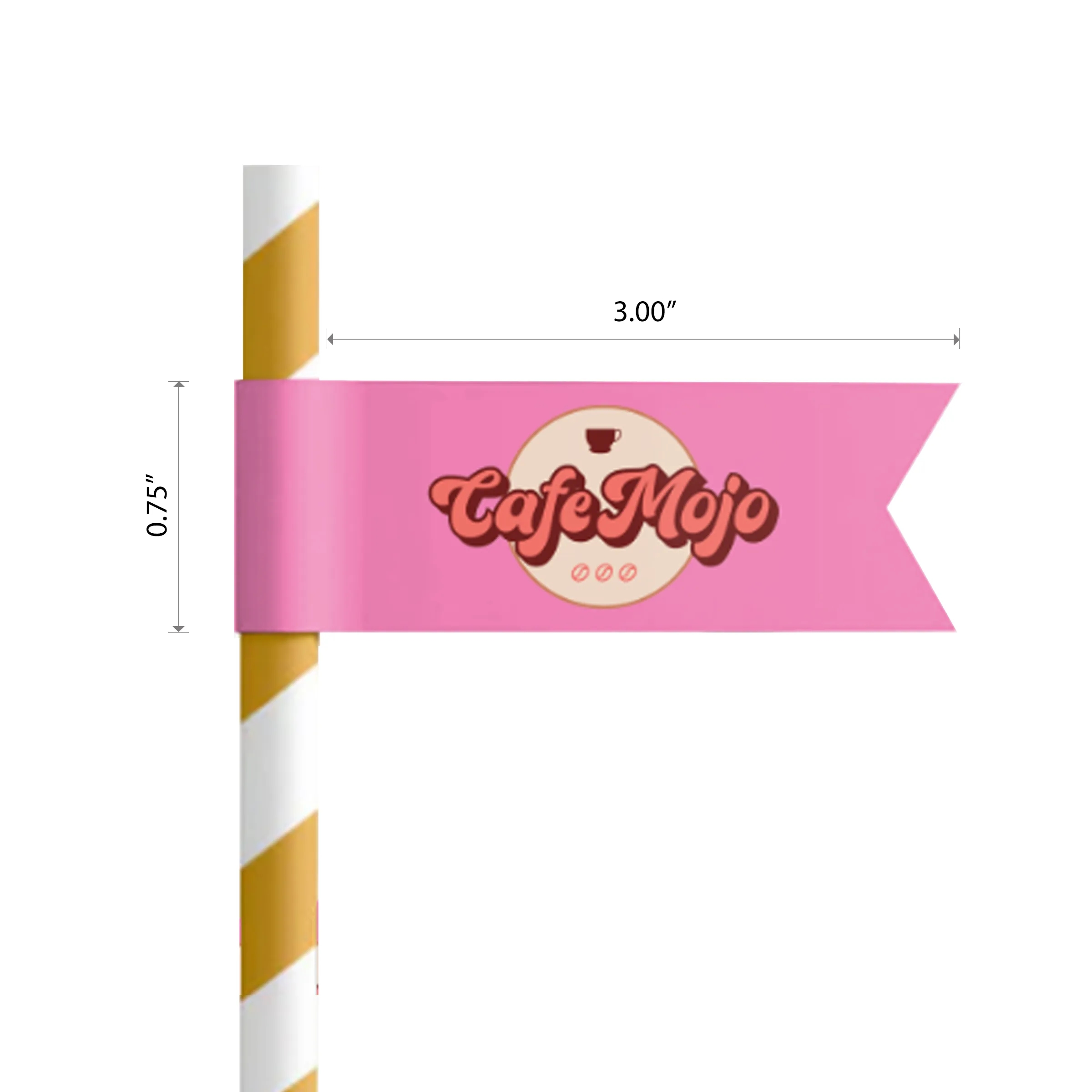 Straw Toothpick Flags Style C - 0.75" x 3" 5