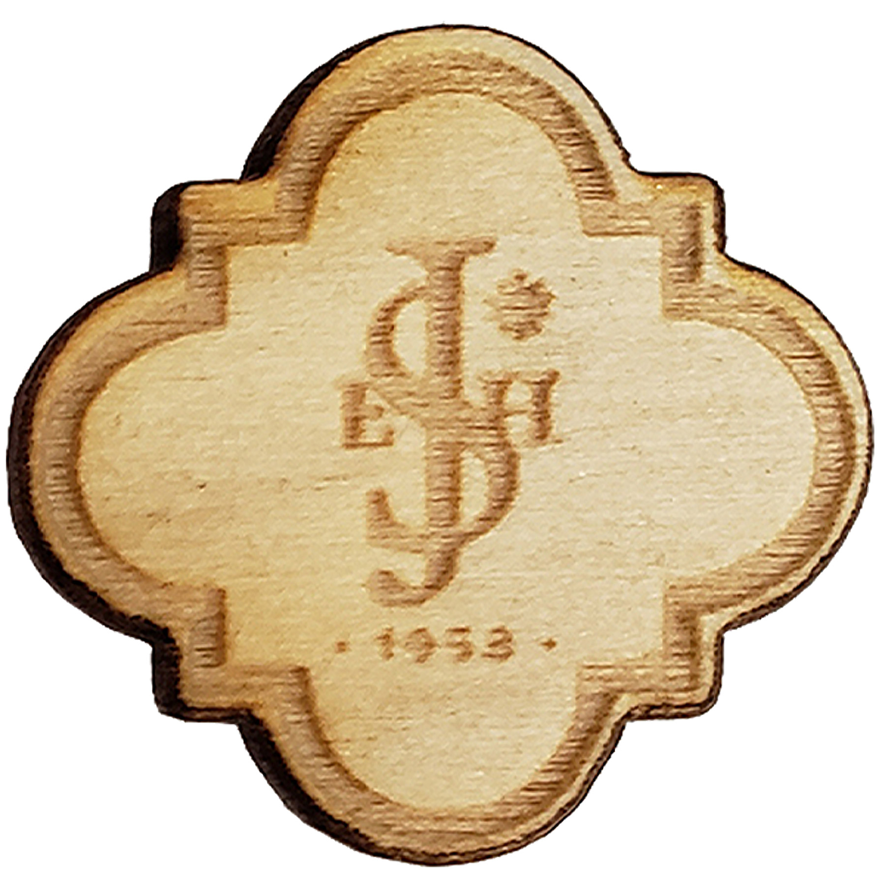 Wood Lapel Pins: 3/4" W x 3/4" H 3