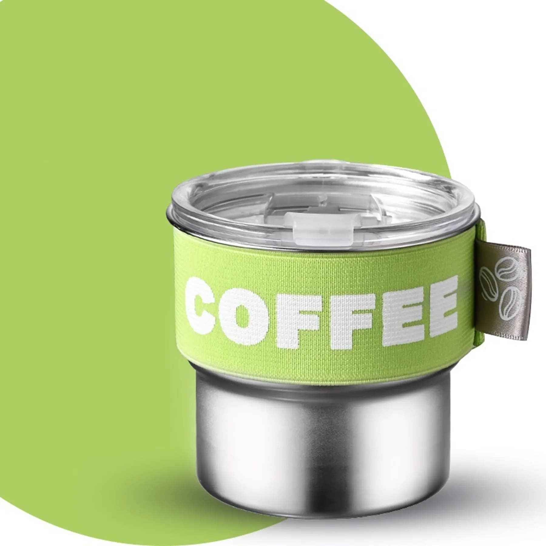 14 Oz. Stainless Steel Insulated Coffee Cup with Lid 2