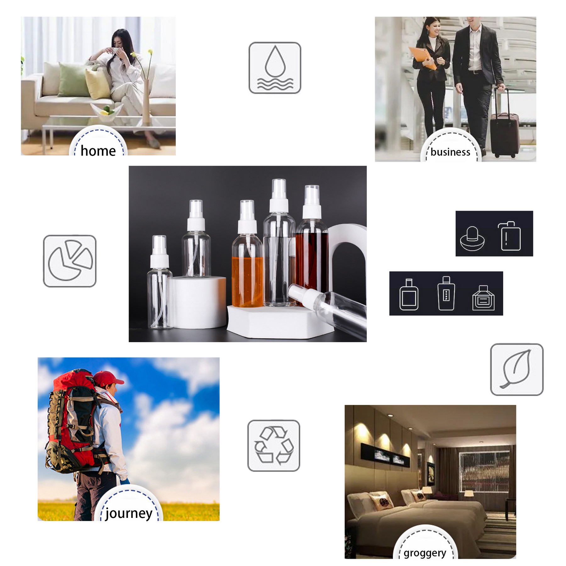50ml Clear Dispenser Spray Bottle 3
