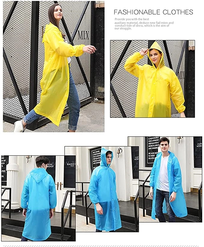 Men and Women Eva Raincoats, Non-Disposable Multifunctional 4