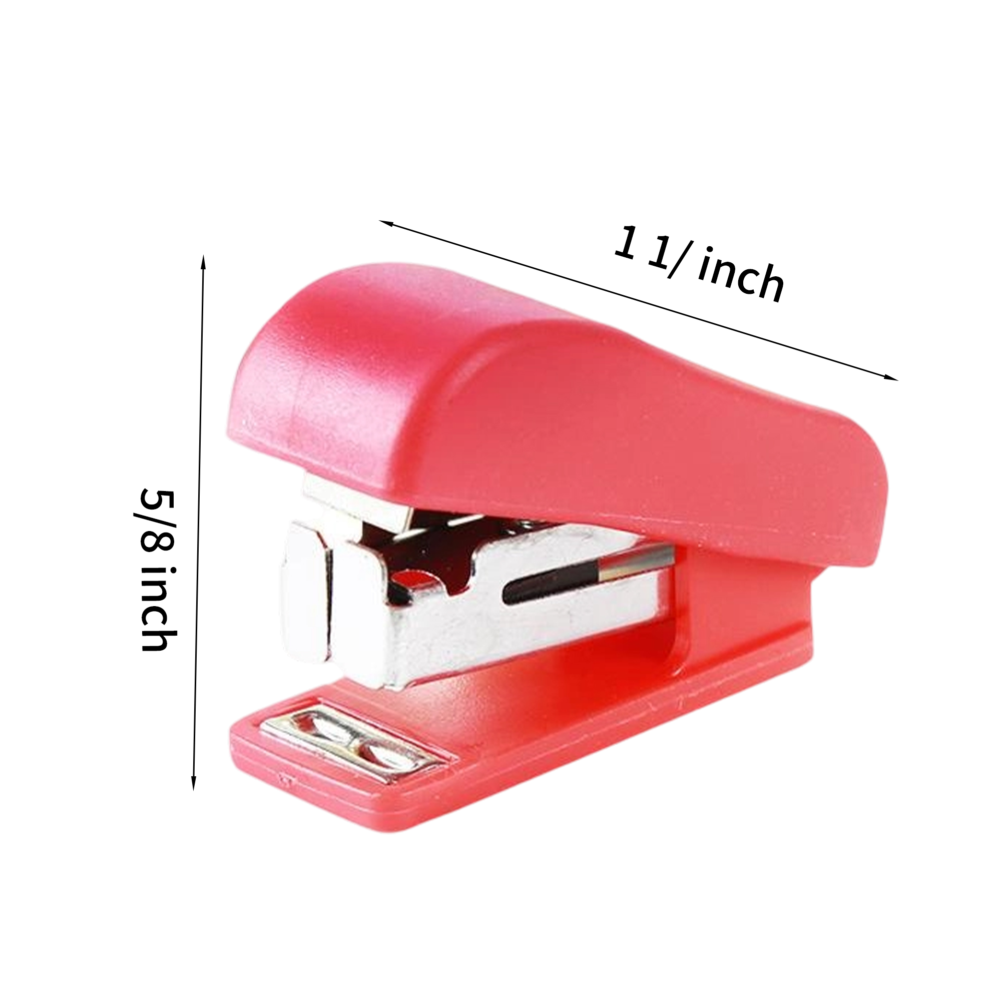 Plastic Mini Handheld Stapler With Staples 1.5 x 0.63" 3