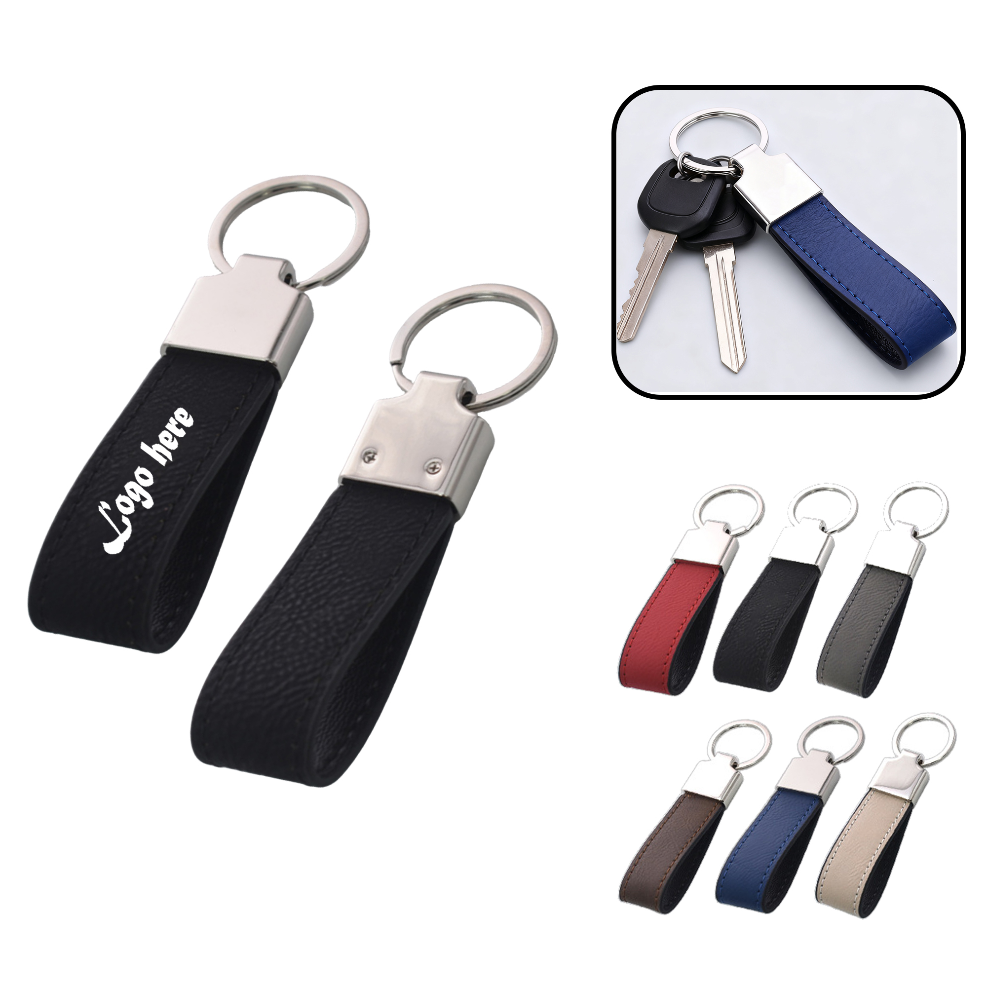 Custom PU Leather Keychain 1