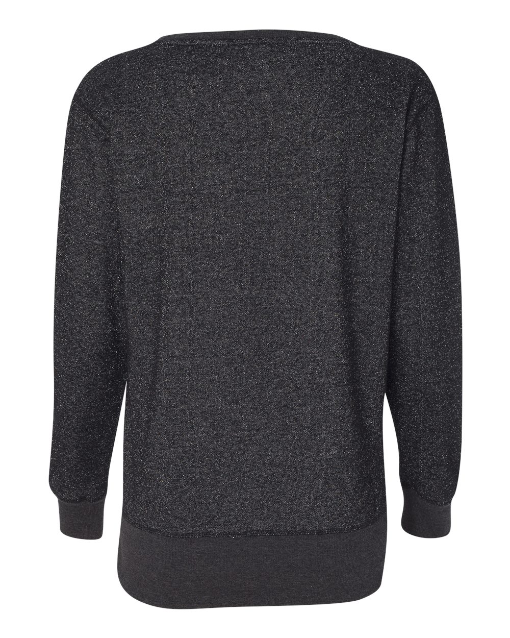 Women's Glitter French Terry Wide Neck Sweatshirt - 8867 6