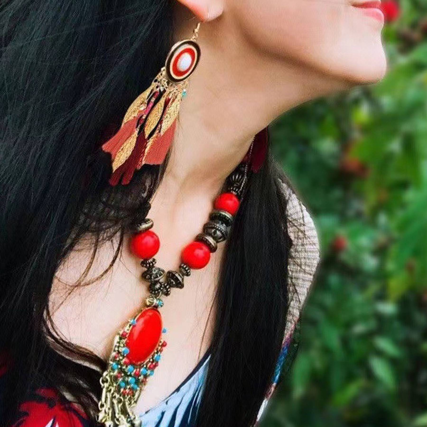 Alloy Bohemian tassel earrings 6