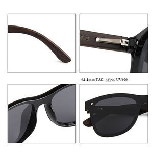 Fashionable Mirror Frameless Polarized Wooden Sunglasses 3
