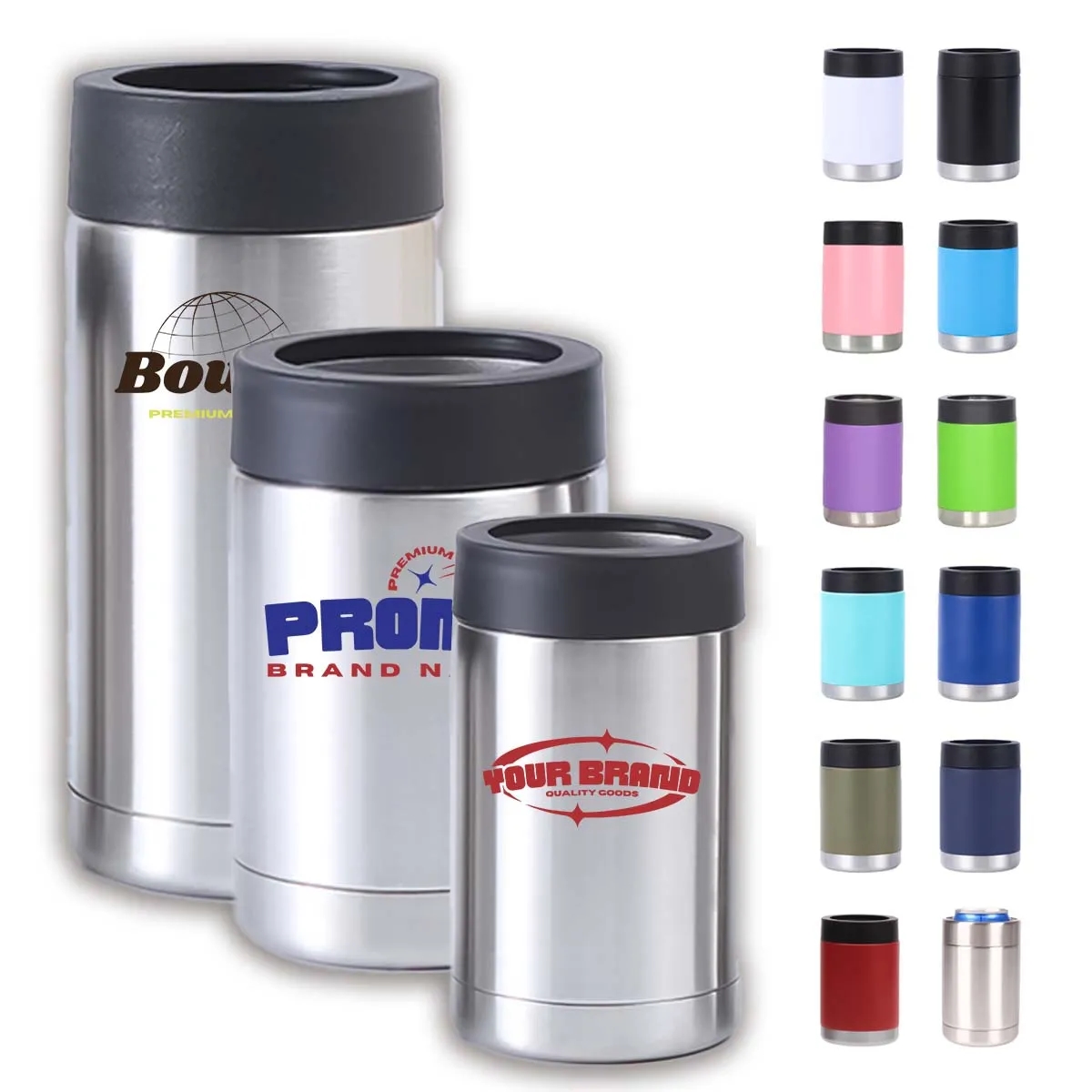12 oz. Can Cooler Stainless Steel Insulated Universal Holder 4
