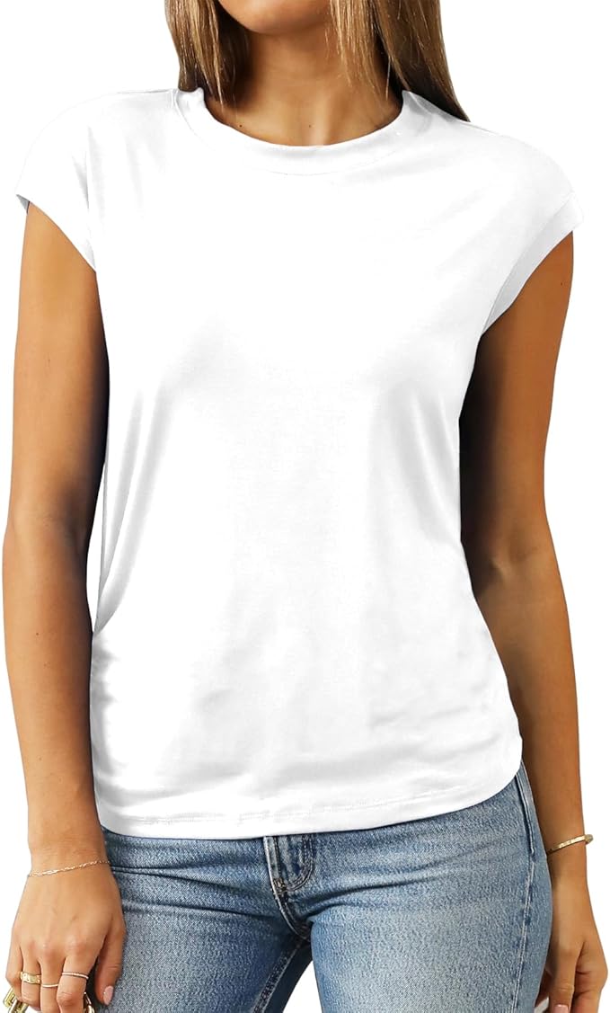 Trendy Cap Sleeve Tops T Shirts 8