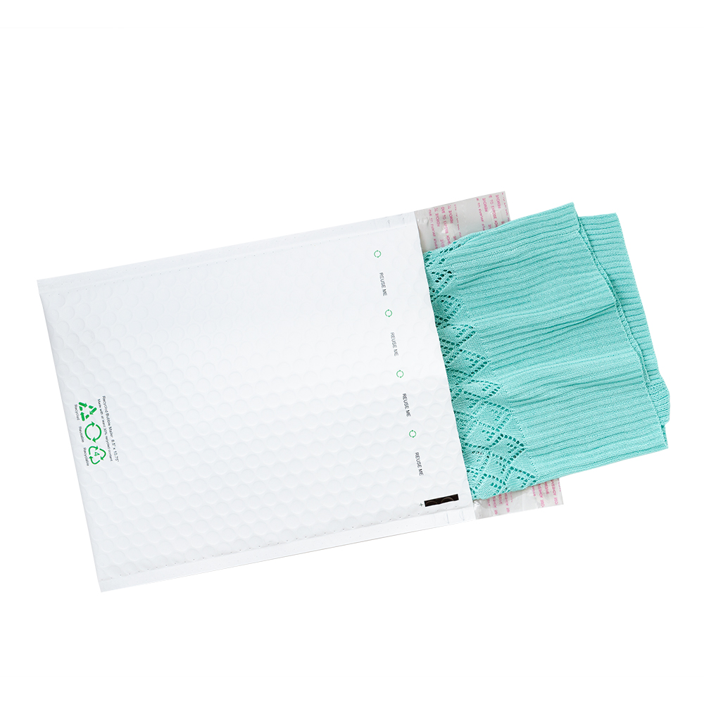 White Bubble Mailer - 100% Recyclable, 30% Recycled Material 3