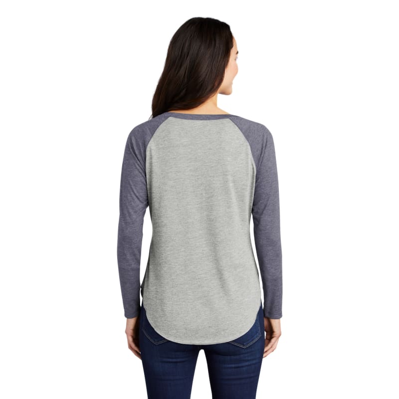 Sport-Tek Women's PosiCharge Long Sleeve Tri-Blend Wicking Scoop Neck Raglan Tee 22