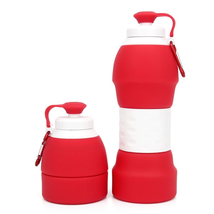 20 oz Food Grade Silicone Folding Water Bottle 8