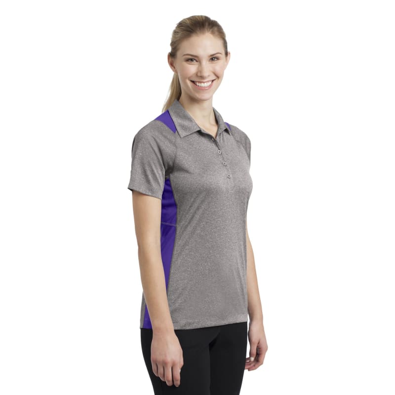 Sport-Tek Women's Heather Colorblock Contender Polo. 40
