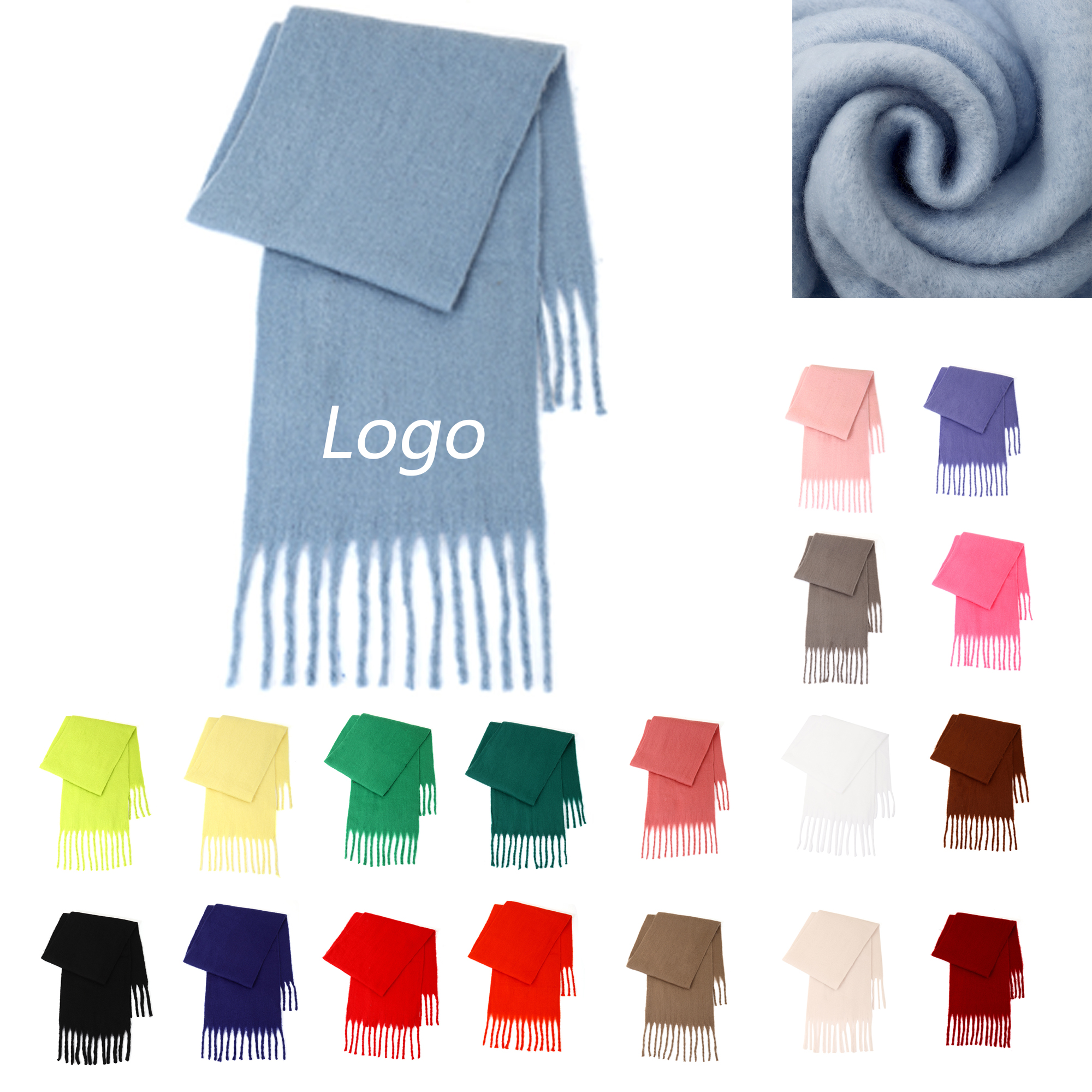 Custom Warm Scarf Shawl 2