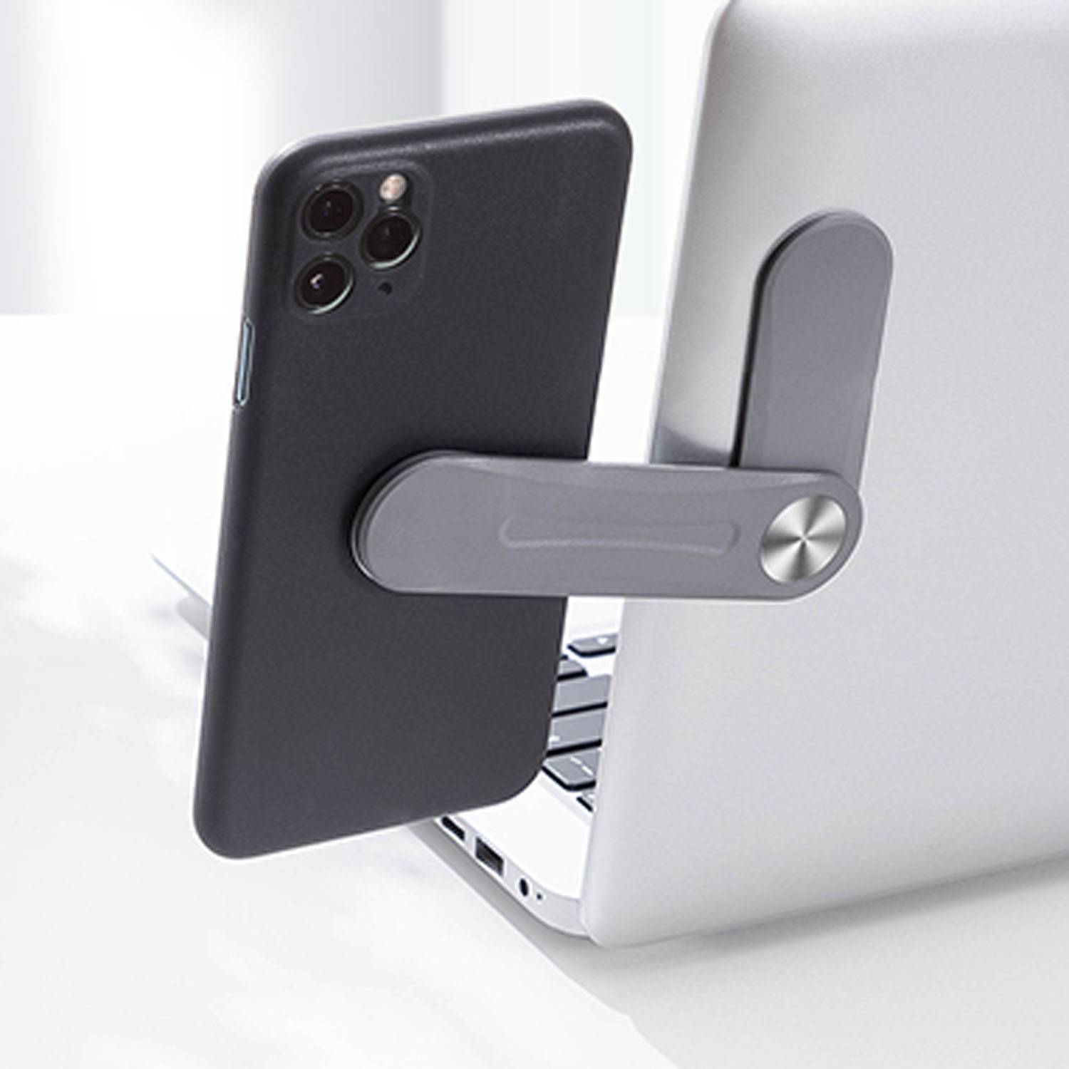 Laptop Monitor Side Mount Phone Holder 5