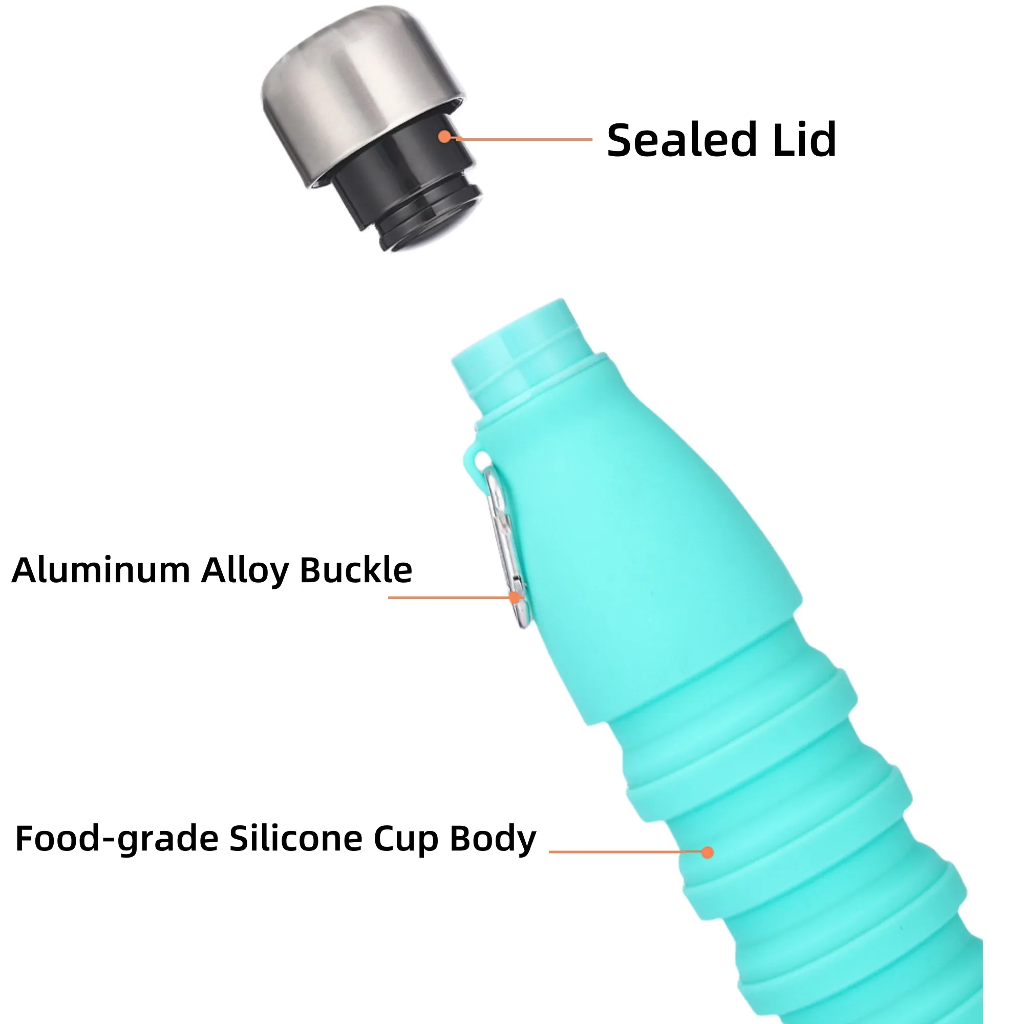 Collapsible Silicone Water Bottle, Outdoor Promo 4