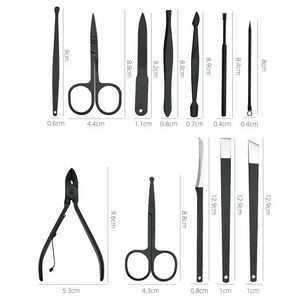 Black Stainless Steel Manicure Kit 3