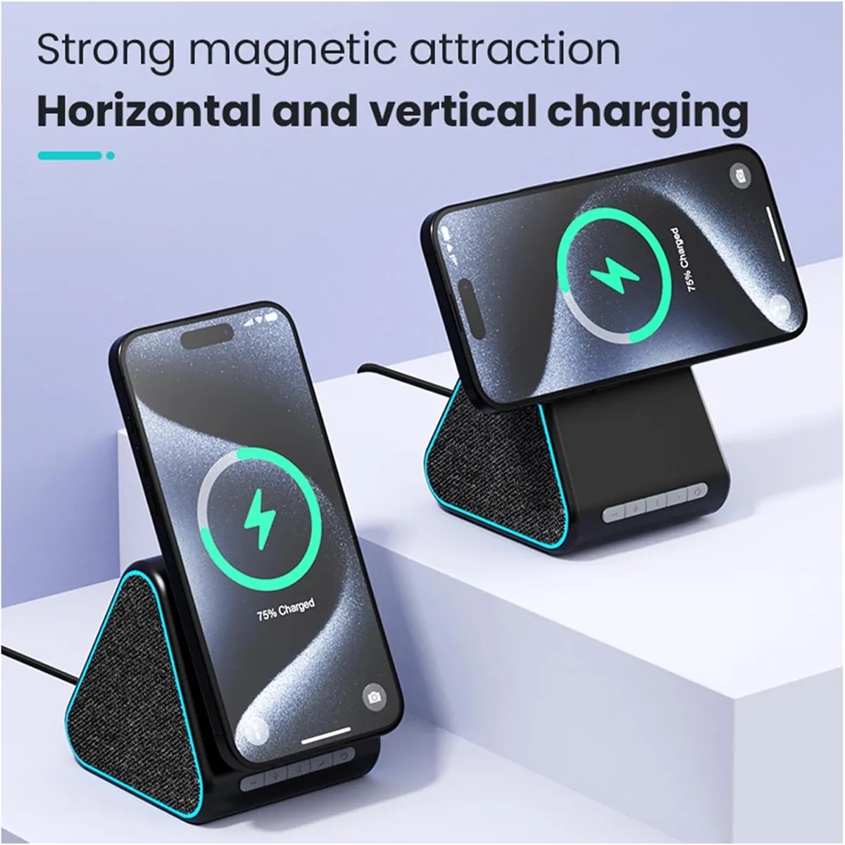 3In1 Magnetic Wireless Charger Bluetooth Speaker Holder 3