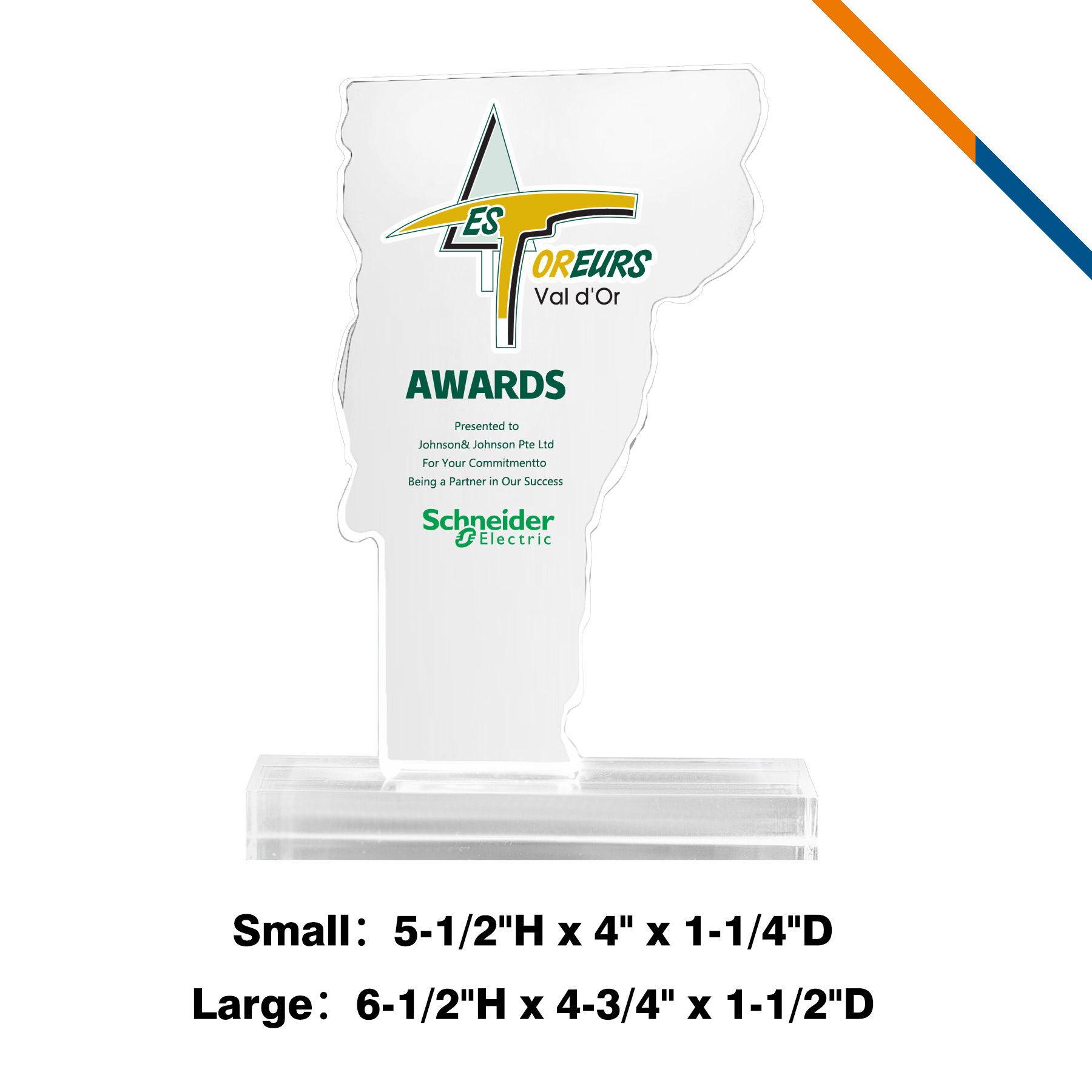 Quilp Vermont Crystal Award 2