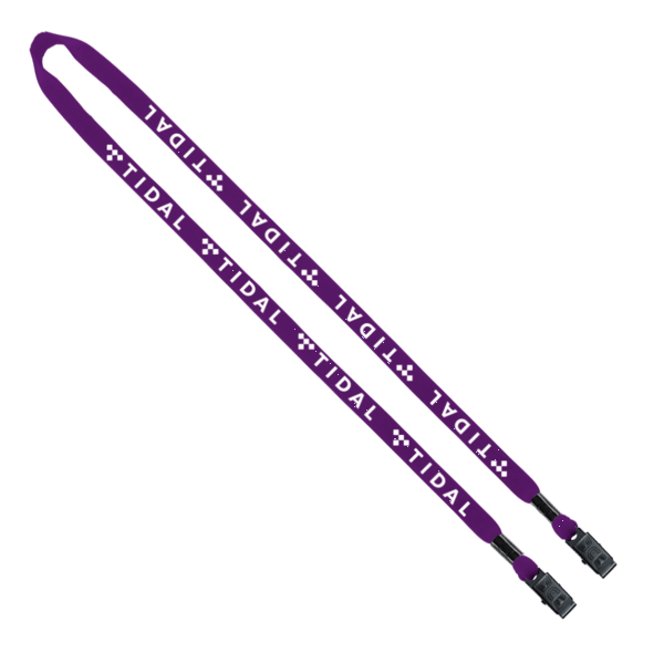 1/2" Cotton Double Bulldog Clip Lanyard 32