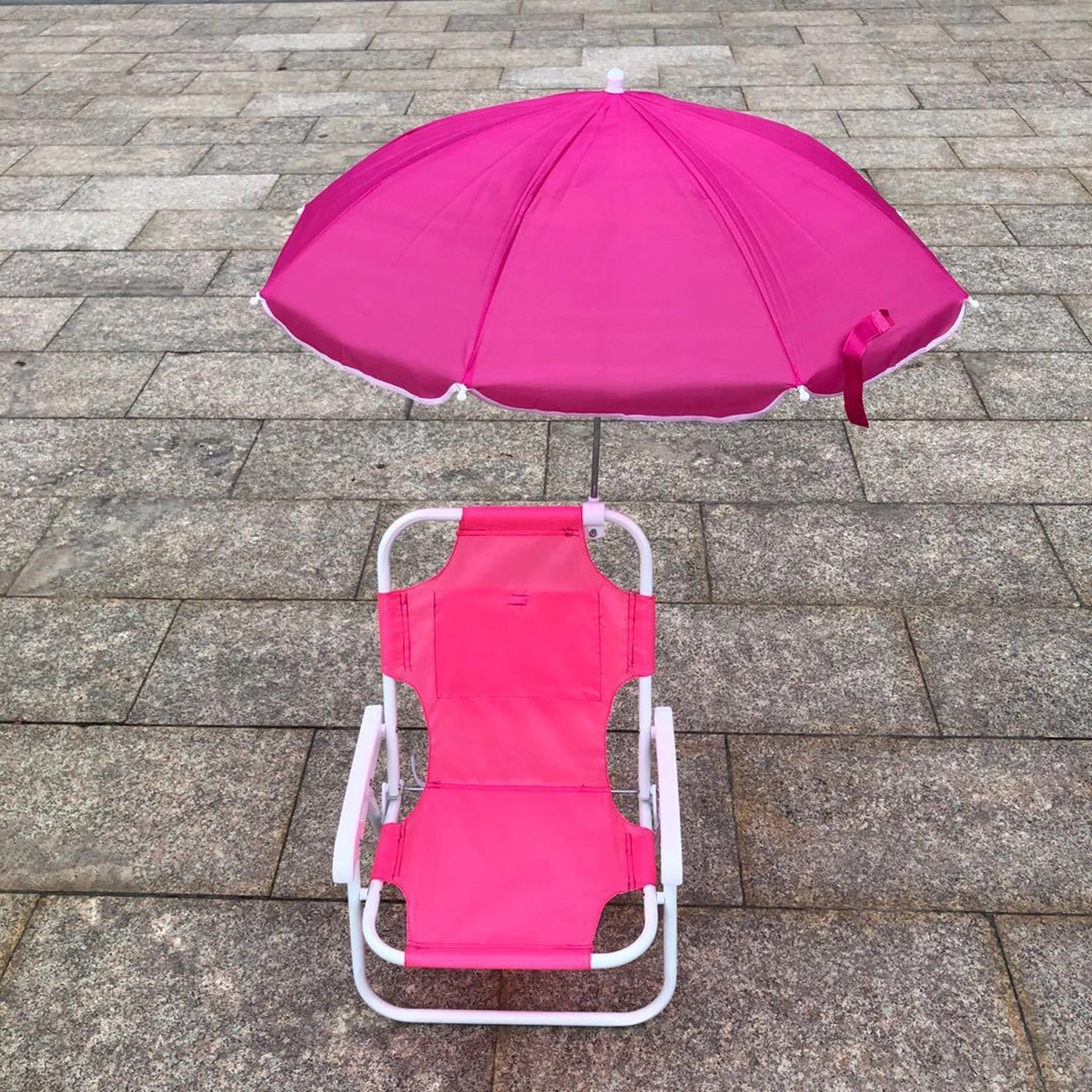 Outdoor Children Folding Beach Chair with Parasol 2