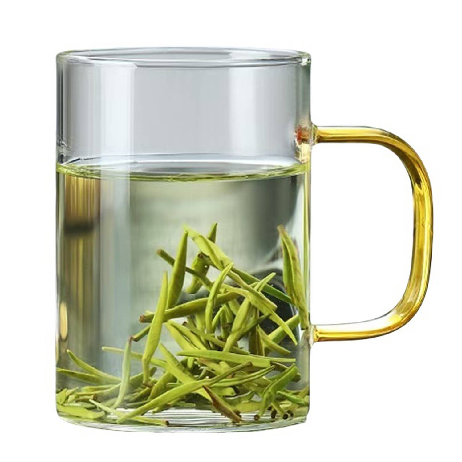 12oz Colorful Handle Heatproof Glass Mug 11