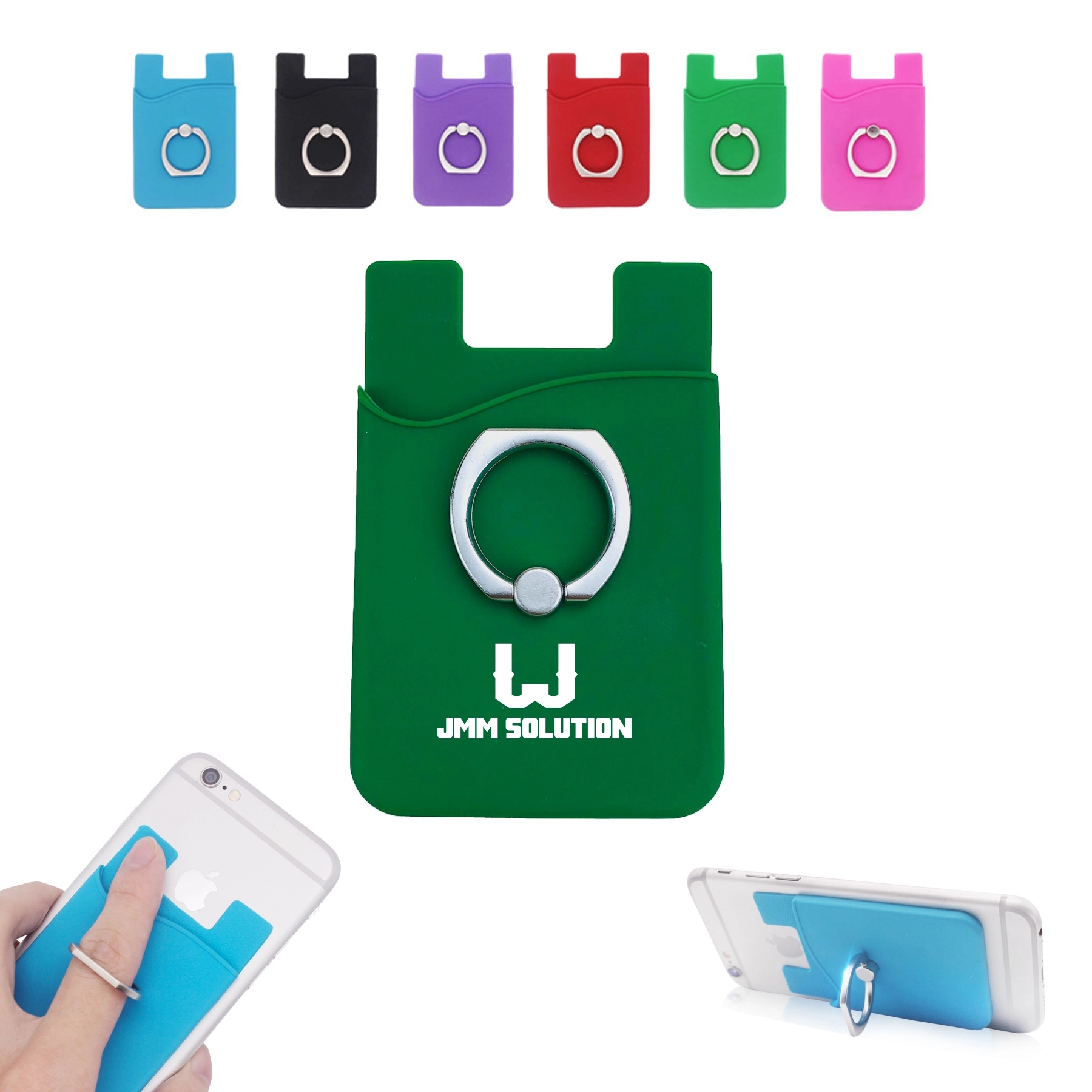 Silicone Phone Wallet With Ring 1