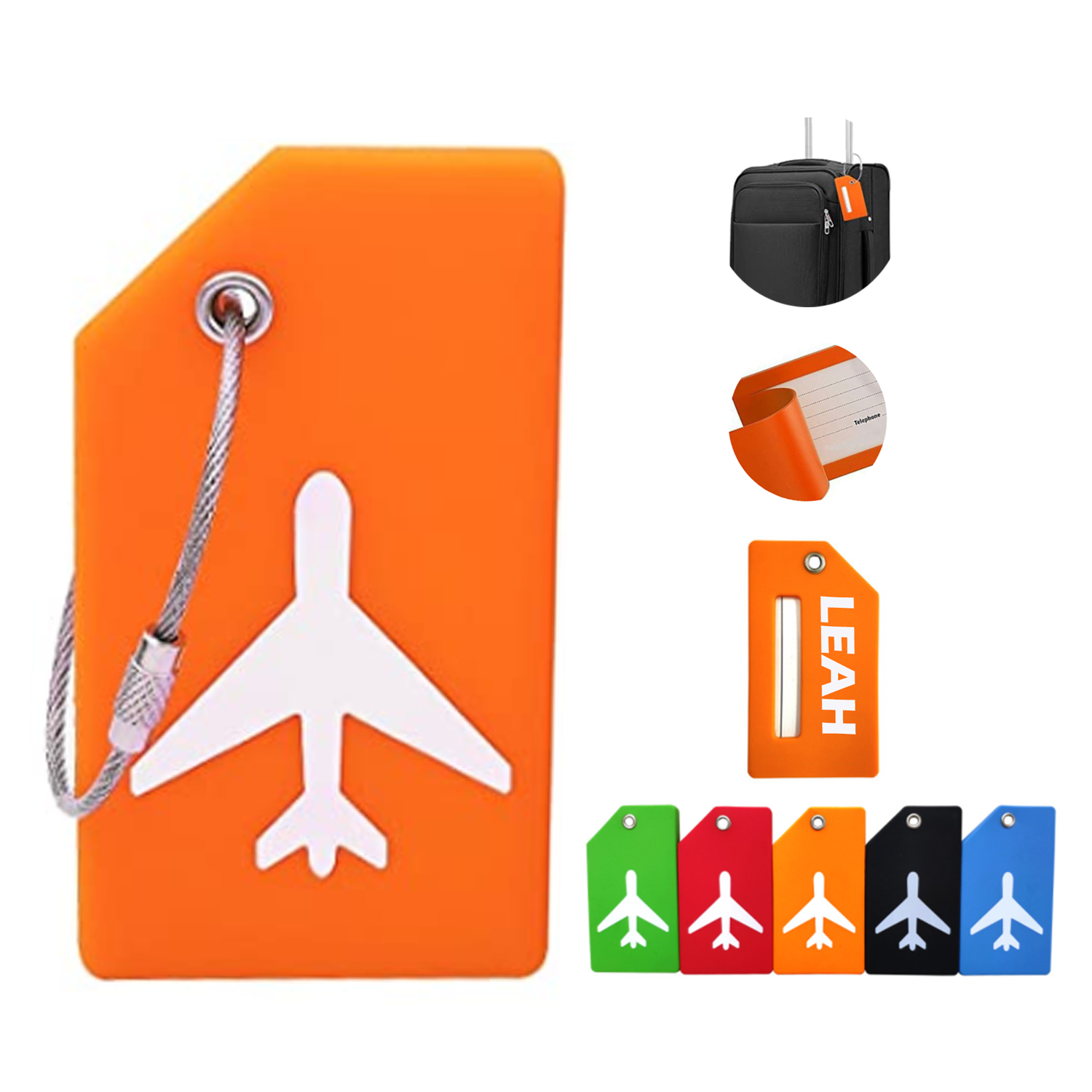 Airplane Silicone Luggage Tags 2