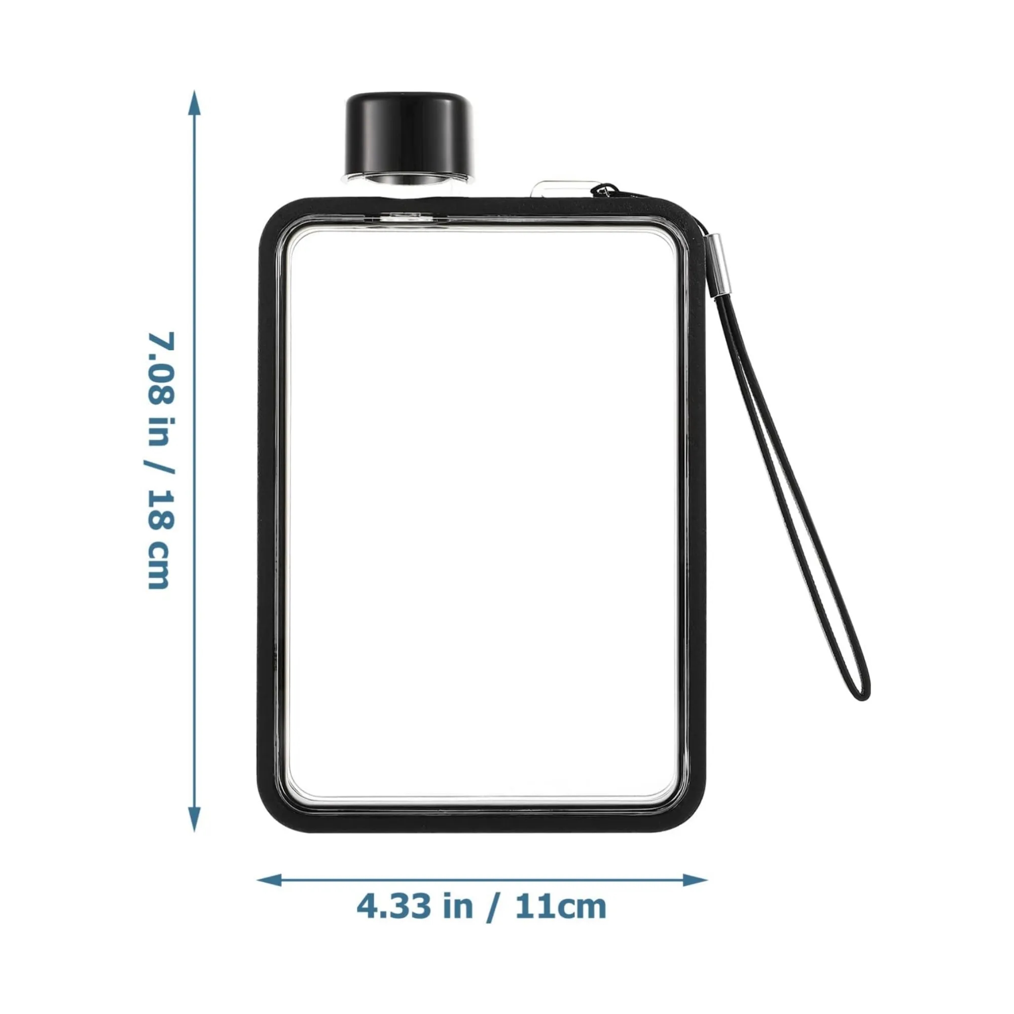 13OZ Sleek & Durable Polycarbonate Flat Water Bottle 5