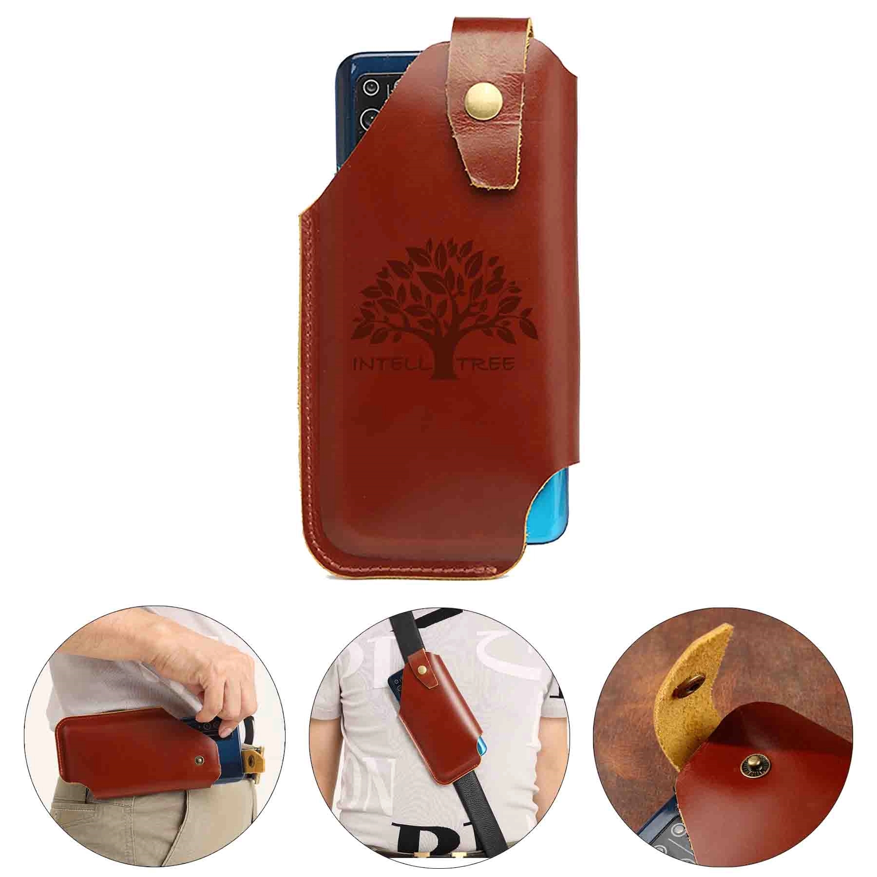 Leather Phone Holster With Belt Clip Loop 6
