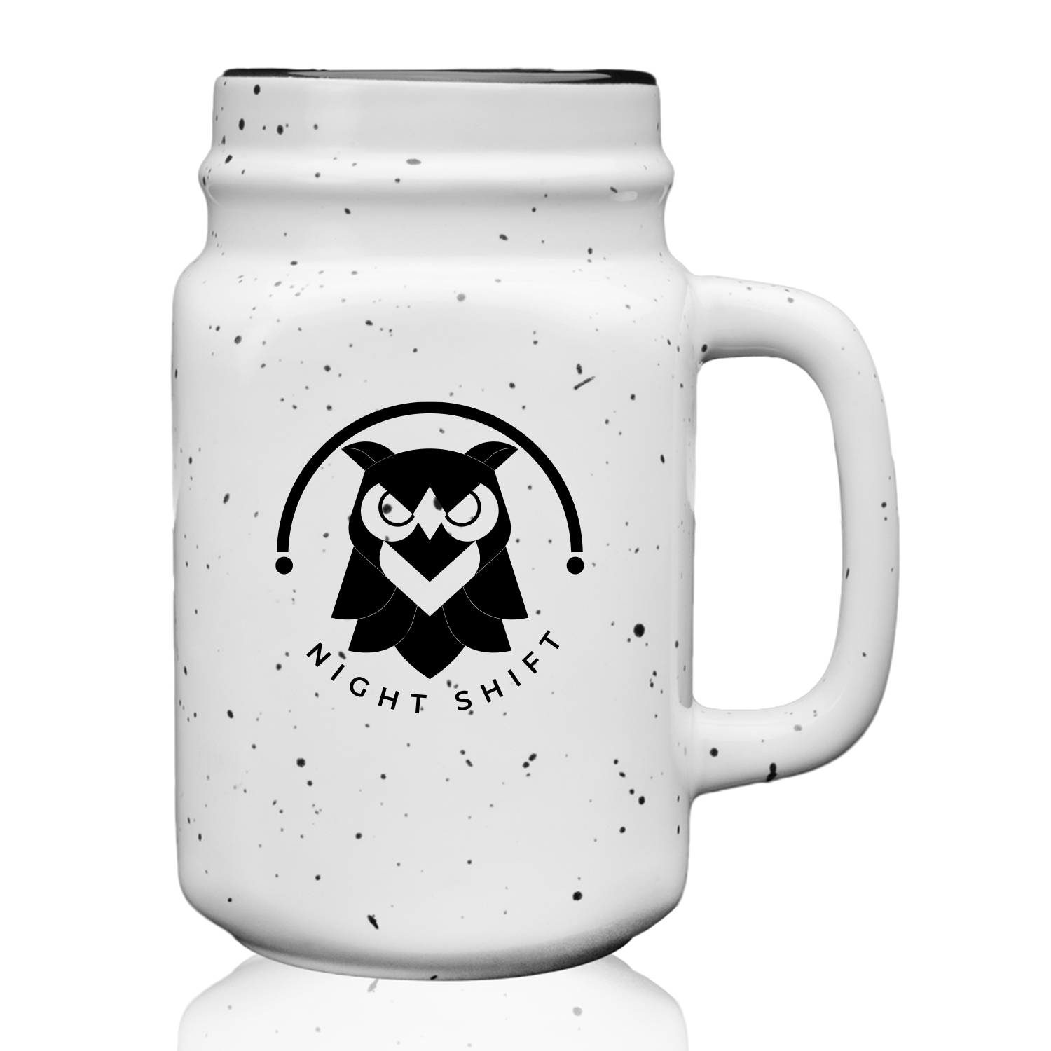 16 oz. Ceramic Mason Jar (1 Color Imprint) 2