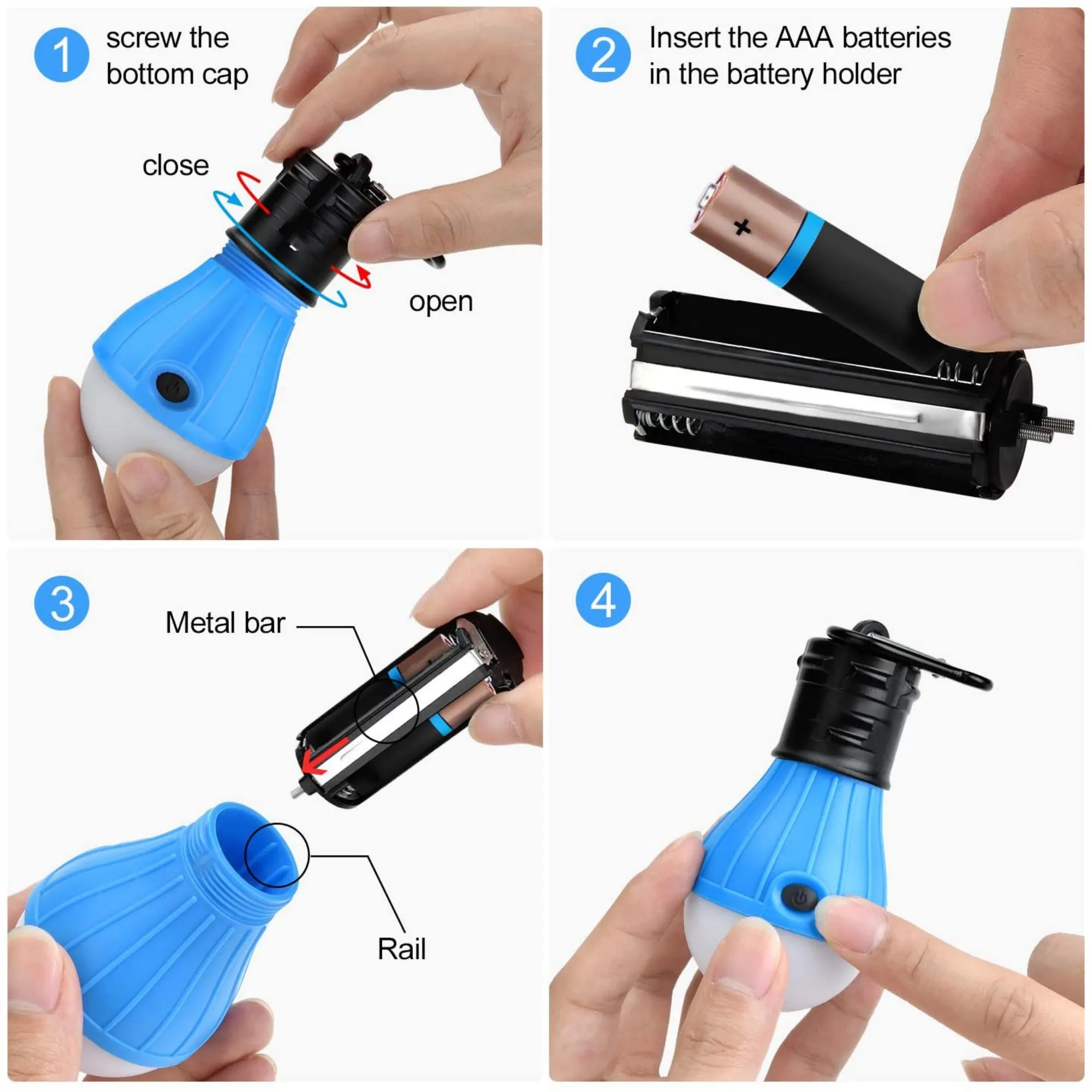 LED Portable Hanging Camping Light Bulbs Tent 6