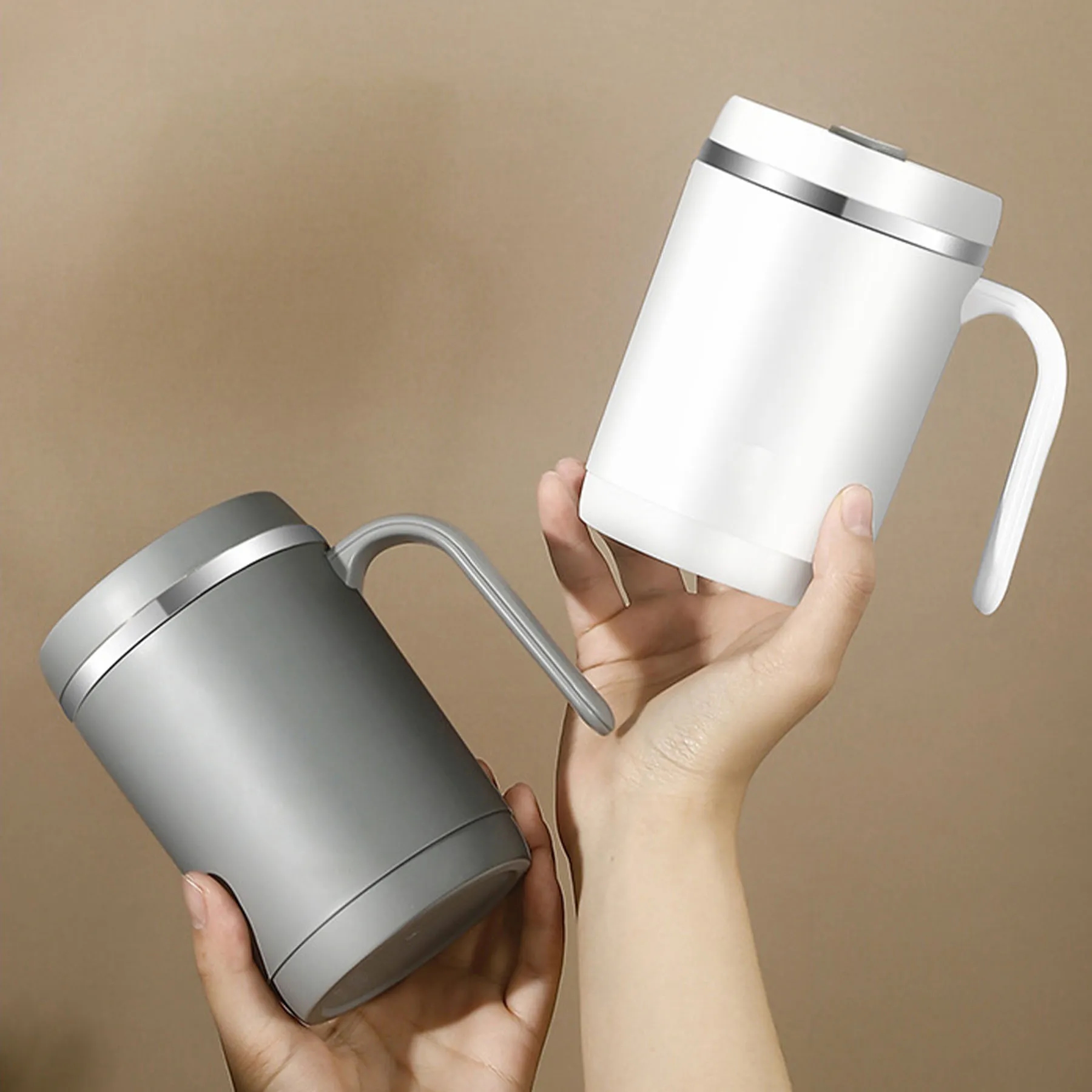 17oz Stainless Steel Insulated Mug with Lid and Curved Straw 2