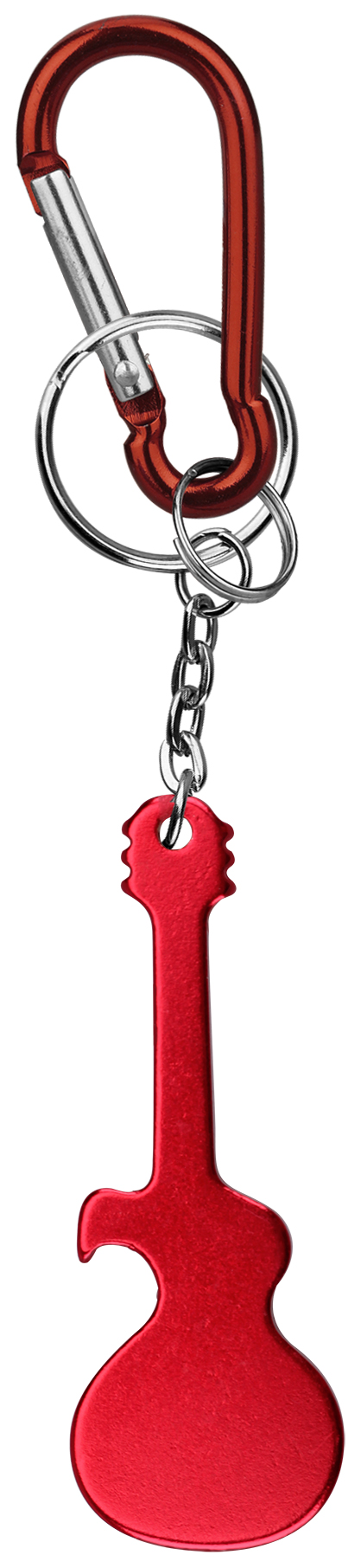 Guitar Shaped Bottle Opener with Key Chain & Carabiner 5