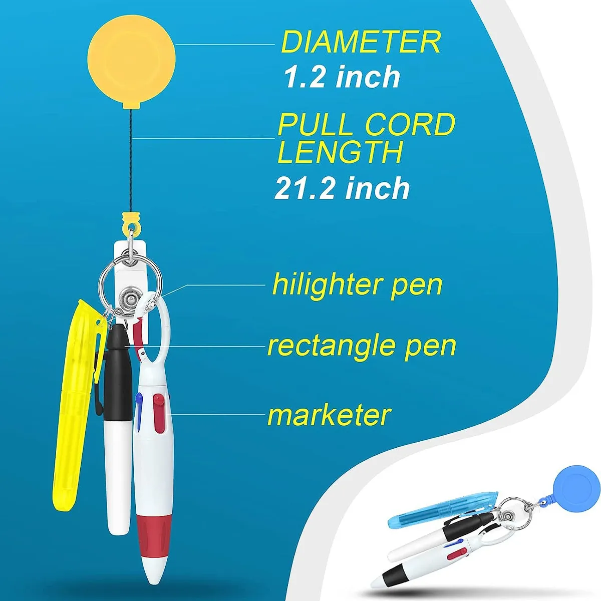 Mini Nurse Badge Highlighter Permanent Marker Ballpoint Pen 2