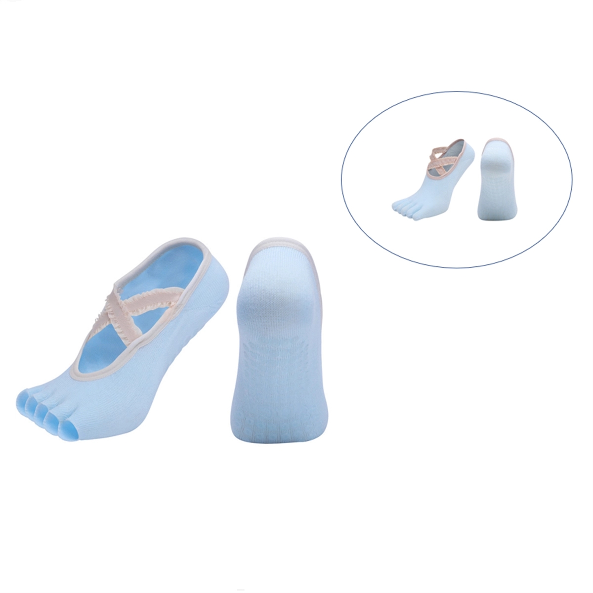 Yoga Five Toe Socks for Women with Grips 2